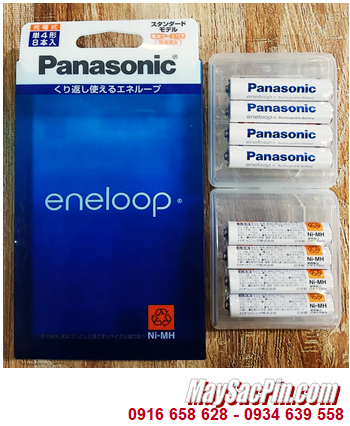 Eneloop BK-4MCC/8C, Pin sạc Panasonic Eneloop BK-4MCC/8C (AAA750mAh 1.2v) Nội địa Nhật (Vỉ 8viên)